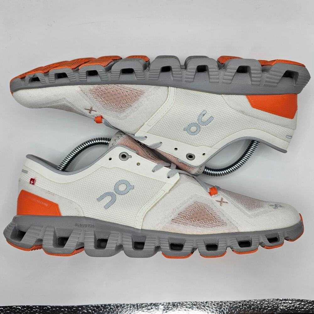 On Cloud X 3 Ivory Alloy Womens 10 UK 8 Running Shoes Cross Training Sneaker - Picture 7 of 12